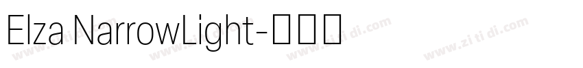 Elza NarrowLight字体转换